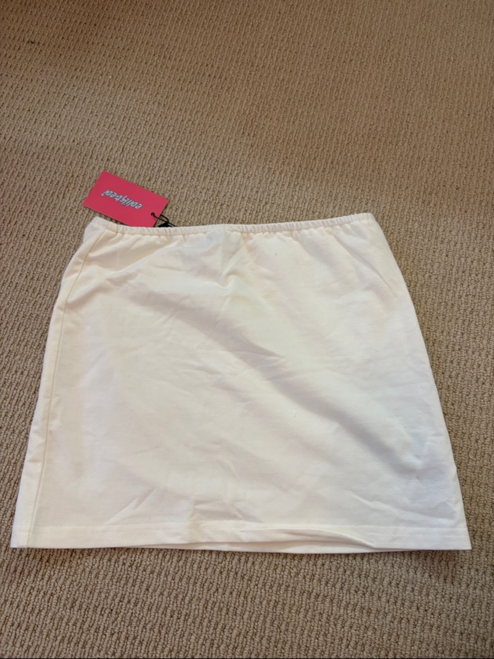 Edikted Aisha Low Rise Mini Skirt White